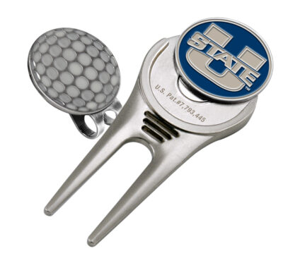 Utah State Aggies Divot Tool Hat Clip with Golf Ball Marker (Set of 2)