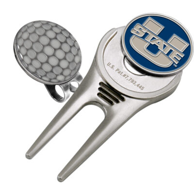 Utah State Aggies Divot Tool Hat Clip with Golf Ball Marker (Set of 2)