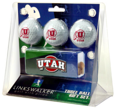 Utah Utes 3 Ball Gift Pack with Hat Clip