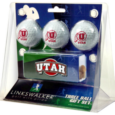 Utah Utes 3 Ball Gift Pack with Hat Clip