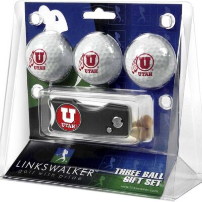 Utah Utes 3 Golf Ball Gift Pack with Spring Action Tool