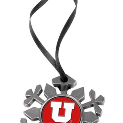 Utah Utes Snowflake Ornament (Set of 2)