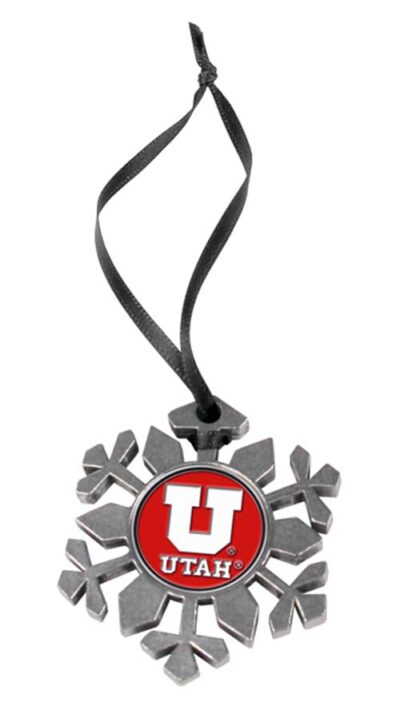 Utah Utes Snowflake Ornament (Set of 2)