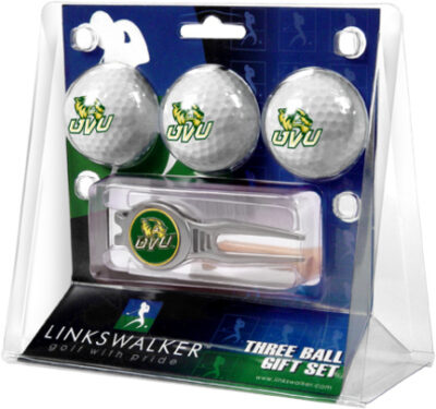 Utah Valley State (UVSC) Wolverines 3 Ball Golf Gift Pack with Kool Tool