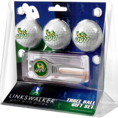 Utah Valley State (UVSC) Wolverines 3 Ball Golf Gift Pack with Kool Tool