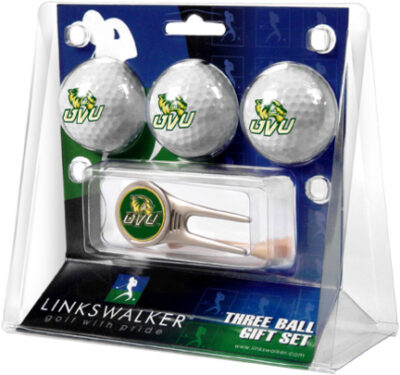 Utah Valley State (UVSC) Wolverines 3 Golf Ball Gift Pack with Cap Tool