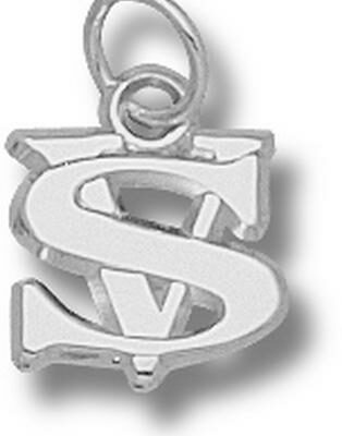 Valdosta State Blazers "VS" 3/8" Charm - Sterling Silver Jewelry