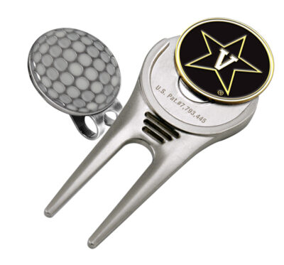 Vanderbilt Commodores Divot Tool Hat Clip with Golf Ball Marker (Set of 2)