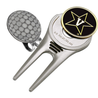 Vanderbilt Commodores Divot Tool Hat Clip with Golf Ball Marker (Set of 2)