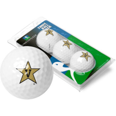 Vanderbilt Commodores Top Flite XL Golf Balls 3 Ball Sleeve (Set of 3)