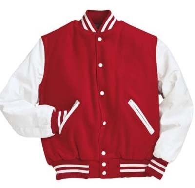 "Varsity" Wool with Leather Sleeves Jacket From Holloway Sportswear - TALL Size 2X-Large