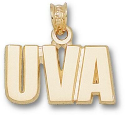 Virginia Cavaliers Block "UVA" Pendant - 14KT Gold Jewelry