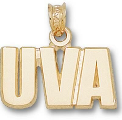 Virginia Cavaliers Block "UVA" Pendant - 14KT Gold Jewelry