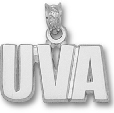 Virginia Cavaliers Block "UVA" Pendant - Sterling Silver Jewelry