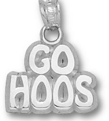 Virginia Cavaliers "Go Hoos" 3/8" Pendant - Sterling Silver Jewelry