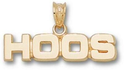 Virginia Cavaliers "Hoos" 1/4" Pendant - 14KT Gold Jewelry