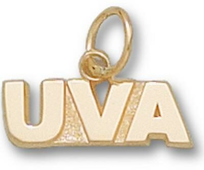 Virginia Cavaliers "UVA" 3/16" Charm - 10KT Gold Jewelry