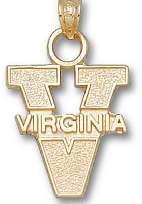 Virginia Cavaliers "V Virginia" Pendant - 14KT Gold Jewelry