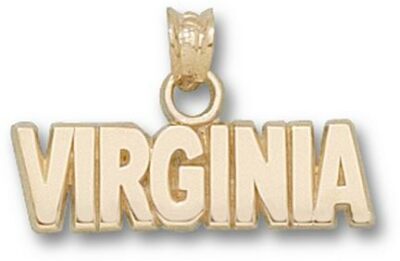 Virginia Cavaliers "Virginia" 1/4" Pendant - 10KT Gold Jewelry