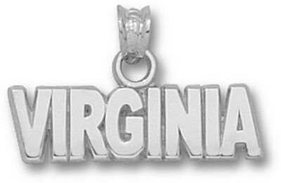 Virginia Cavaliers "Virginia" 1/4" Pendant - Sterling Silver Jewelry