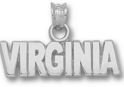 Virginia Cavaliers "Virginia" 1/4" Pendant - Sterling Silver Jewelry