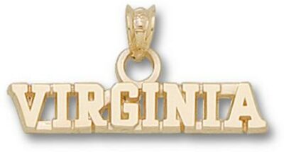 Virginia Cavaliers "Virginia" 3/16" Pendant - 14KT Gold Jewelry