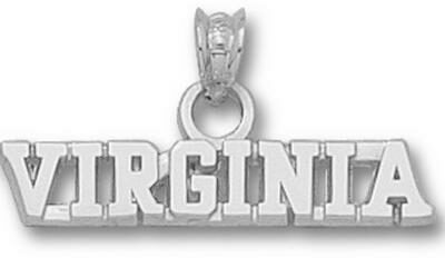 Virginia Cavaliers "Virginia" 3/16" Pendant - Sterling Silver Jewelry