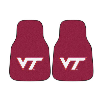 Virginia Tech Hokies 27" x 18" Auto Floor Mat (Set of 2 Car Mats)