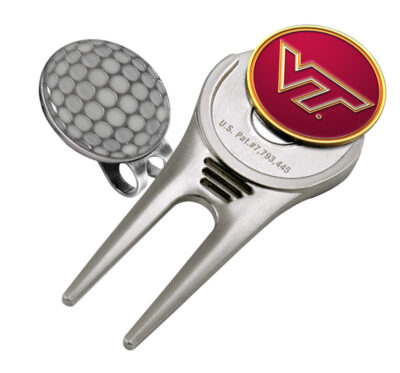 Virginia Tech Hokies Divot Tool Hat Clip with Golf Ball Marker (Set of 2)