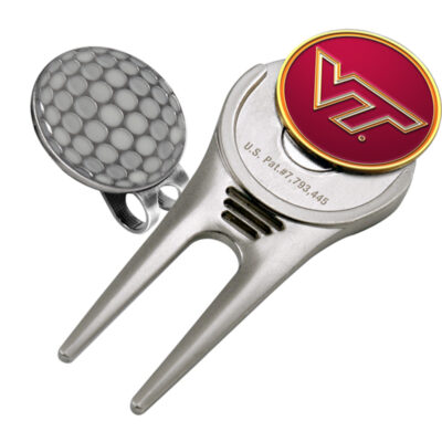 Virginia Tech Hokies Divot Tool Hat Clip with Golf Ball Marker (Set of 2)