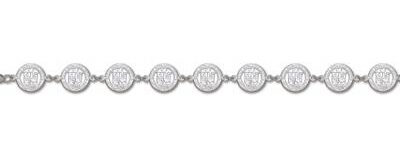 Virginia Tech Hokies "Seal" 7" Bracelet - Sterling Silver Jewelry