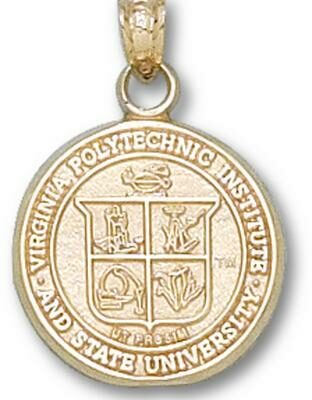 Virginia Tech Hokies "Seal" Pendant - 14KT Gold Jewelry