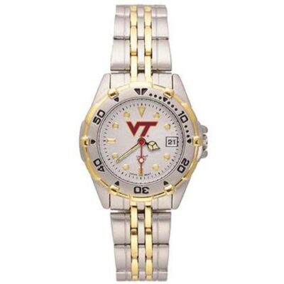 Virginia Tech Hokies "VT" All Star Watch with Stainless Steel Band - Women's