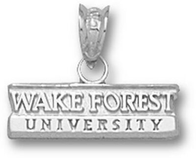 Wake Forest Demon Deacons Bar "Wake Forest University" Pendant - Sterling Silver Jewelry