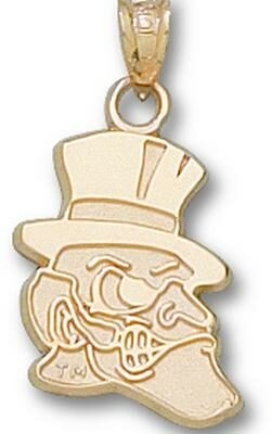 Wake Forest Demon Deacons "Deacon" 5/8" Pendant - 14KT Gold Jewelry