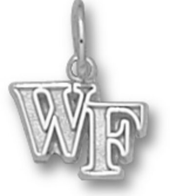 Wake Forest Demon Deacons "WF" 1/4" Charm - Sterling Silver Jewelry