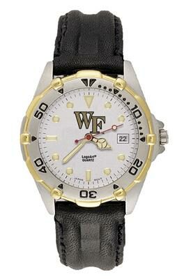 Wake Forest Demon Deacons "WF" All Star Watch with Leather Band - Men's