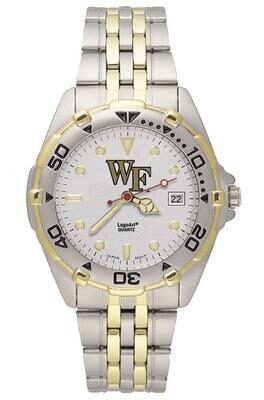 Wake Forest Demon Deacons "WF" All Star Watch with Stainless Steel Band - Men's