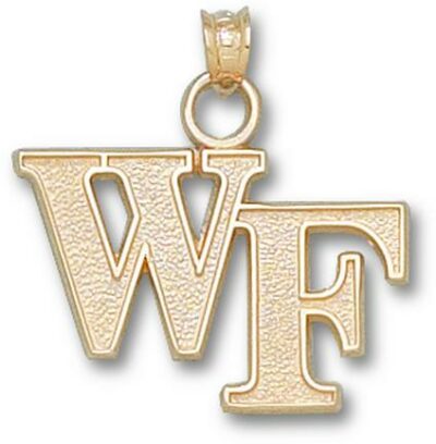 Wake Forest Demon Deacons "WF" Pendant - 14KT Gold Jewelry