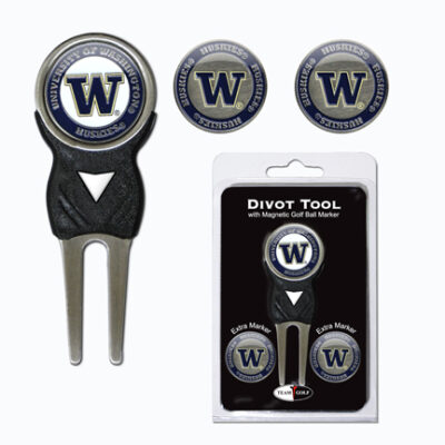 Washington Huskies Golf Ball Marker and Divot Tool Pack