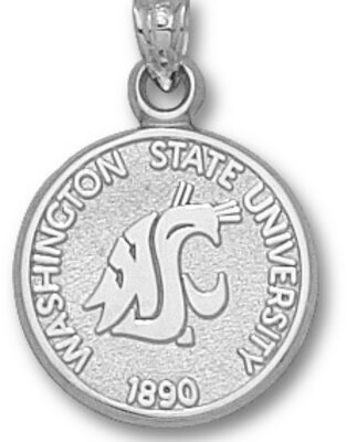 Washington State Cougars "Seal" Pendant - Sterling Silver Jewelry