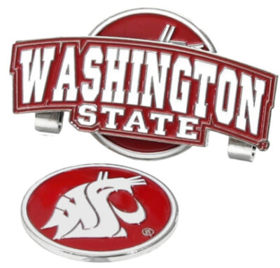 Washington State Cougars Slider Clip with Golf Ball Marker (Set of 3)