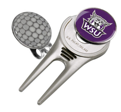 Weber State Wildcats Divot Tool Hat Clip with Golf Ball Marker (Set of 2)