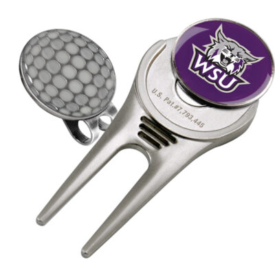 Weber State Wildcats Divot Tool Hat Clip with Golf Ball Marker (Set of 2)