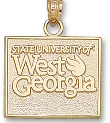 West Georgia Wolves Square "State University of West Georgia" Pendant - 10KT Gold Jewelry