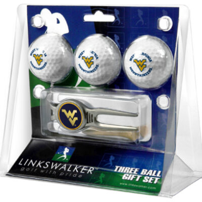 West Virginia Mountaineers 3 Ball Golf Gift Pack with Kool Tool