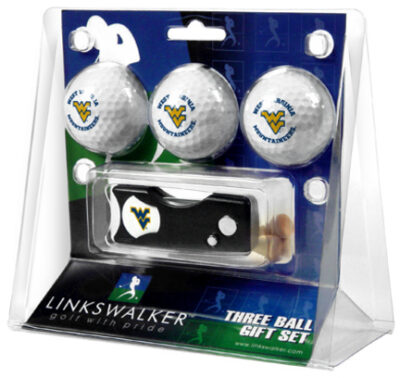 West Virginia Mountaineers 3 Golf Ball Gift Pack with Spring Action Tool