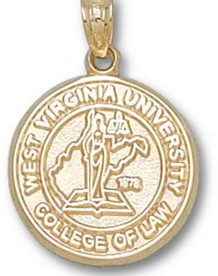 West Virginia Mountaineers "Law Seal" 5/8" Pendant - 14KT Gold Jewelry