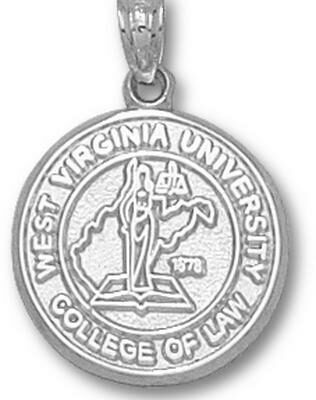 West Virginia Mountaineers "Law Seal" 5/8" Pendant - Sterling Silver Jewelry