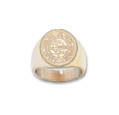 West Virginia Mountaineers "Seal" Men's Ring Size 10 1/2 - 10KT Gold Jewelry